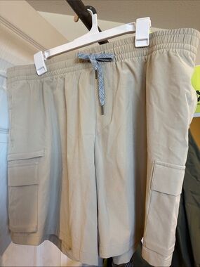 all in motion Khaki Cargo Drawstring Shorts